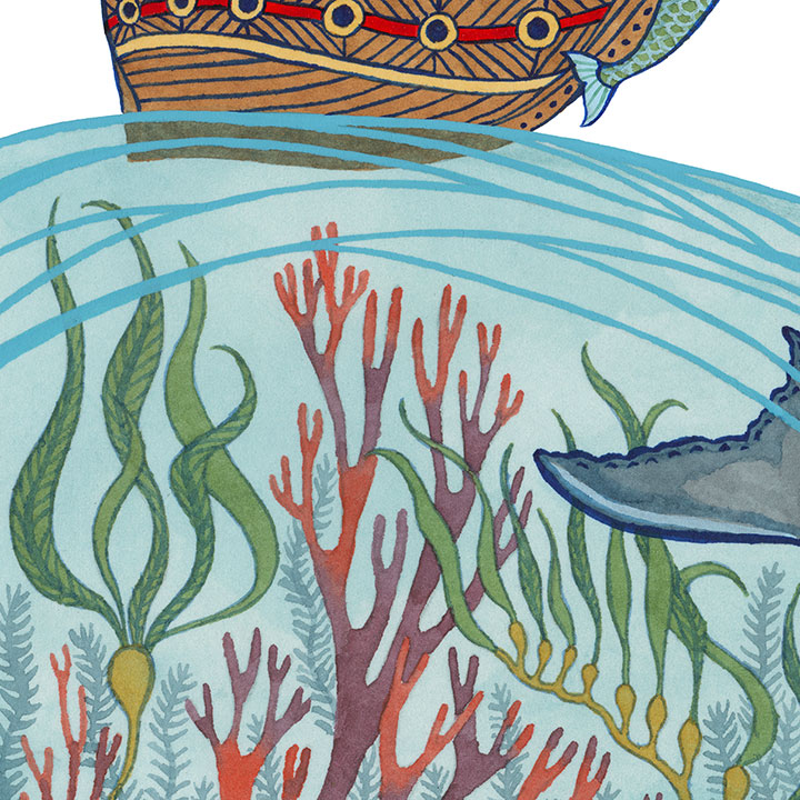 Detail of "Ahoy" illustration by Chandler O'Leary