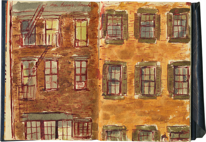 Greenwich Village sketch by Chandler O'Leary