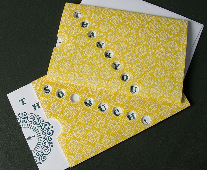 Igloo Letterpress magic sleeve card illustrated and lettered by Chandler O'Leary