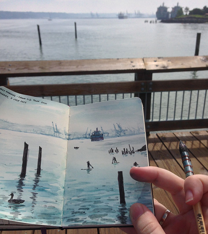 Sketchbook drawing by Chandler O'Leary