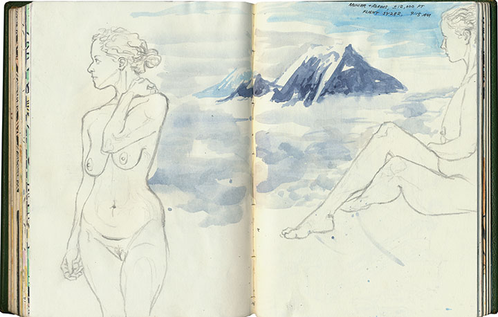 Sketchbook drawings by Chandler O'Leary