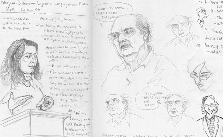 Sketchbook drawings by Chandler O'Leary