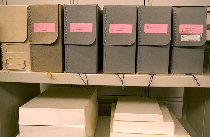 Washington State Suffragists archives at WA State Library. Photo by Chandler O'Leary