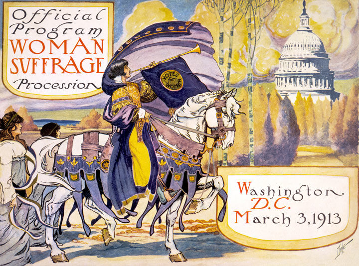 1913 women's suffrage campaign program cover