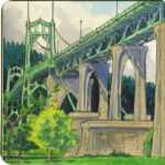 Cathedral Park sketch print