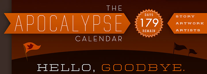 Detail of the "Apocalypse Calendar" website. Designed by Thomas J. Quinn.