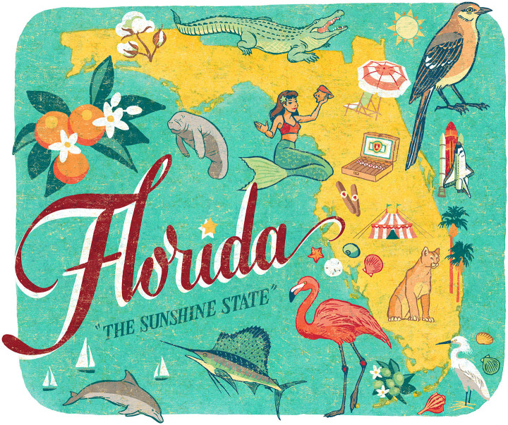 Florida illustration by Chandler O'Leary
