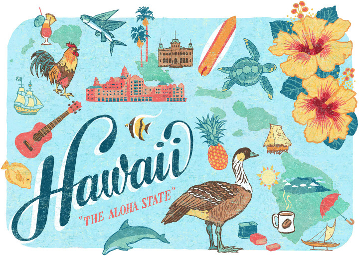 Hawaii illustration by Chandler O'Leary