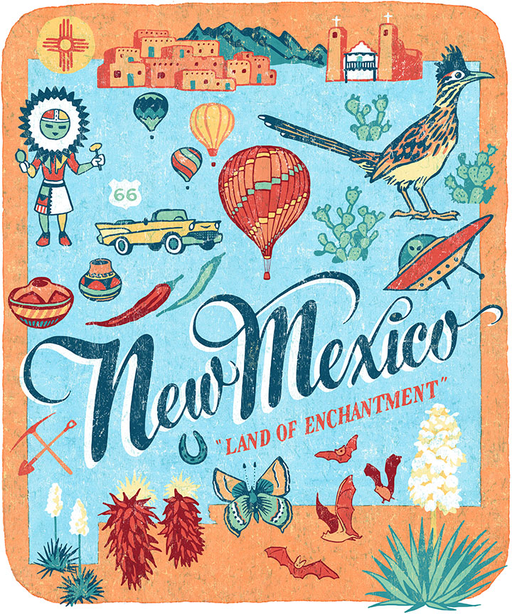New Mexico illustration by Chandler O'Leary