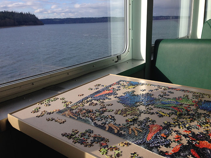 WA State ferry puzzles photo by Chandler O'Leary