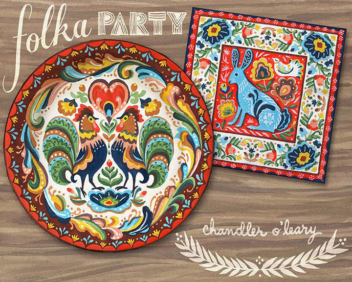 "Folka Party" pattern collection by Chandler O'Leary