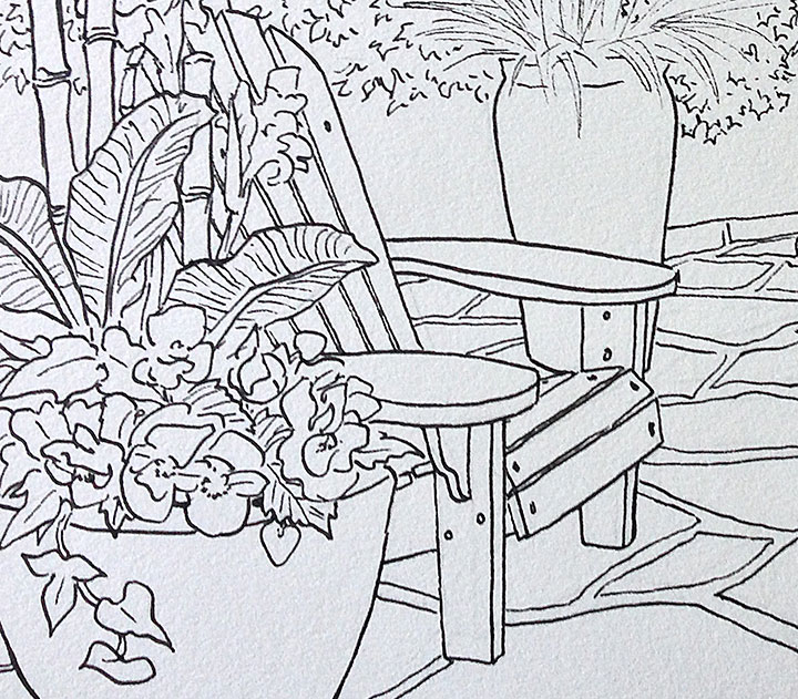 Garden illustration detail by Chandler O'Leary
