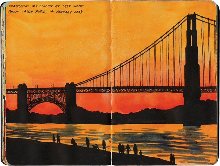 Golden Gate Bridge sketch by Chandler O'Leary