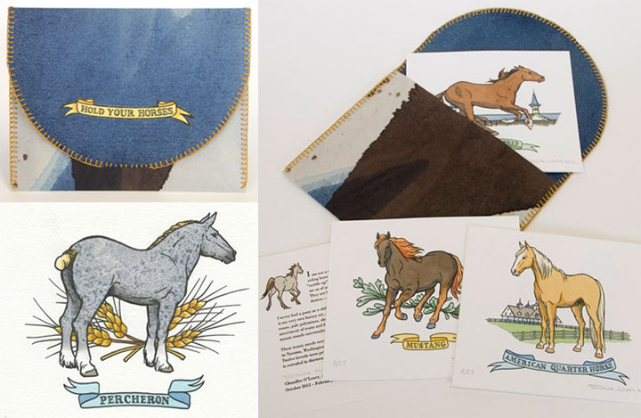 "Hold Your Horses" set of letterpress horse prints by Chandler O'Leary