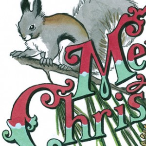 Christmas squirrel card