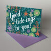 Good Tide-ings holiday card illustrated and hand-lettered by Chandler O'Leary