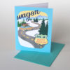 Station Wagon holiday card illustrated and hand-lettered by Chandler O'Leary