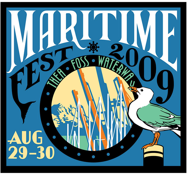 Maritime Fest poster illustrated by Chandler O'Leary