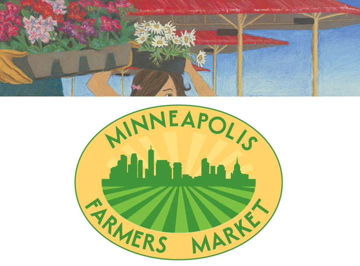Minneapolis Farmer's Market logo and illustration by Chandler O'Leary