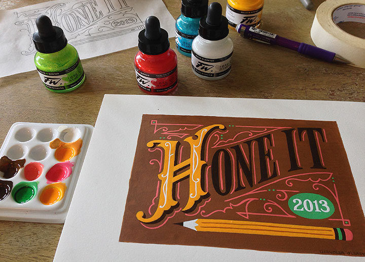 Hand-painted lettering by Chandler O'Leary