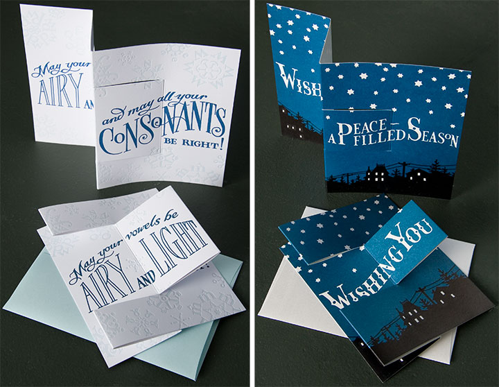 Igloo Letterpress pop-up holiday cards illustrated by Chandler O'Leary
