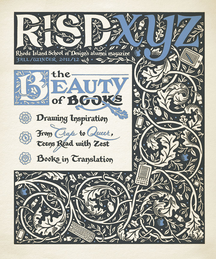 Cover for "RISDXYZ" magazine illustrated by Chandler O'Leary