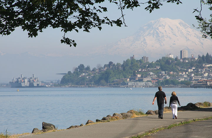 Tacoma and Mt. Rainier photo by Chandler O'Leary