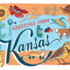 Kansas card from the 50 States series illustrated and hand-lettered by Chandler O'Leary