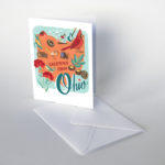 Ohio card from the 50 States series illustrated and hand-lettered by Chandler O'Leary