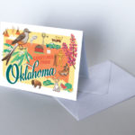 Oklahoma card from the 50 States series illustrated and hand-lettered by Chandler O'Leary