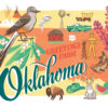Oklahoma card from the 50 States series illustrated and hand-lettered by Chandler O'Leary