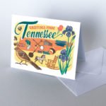 Tennessee card from the 50 States series illustrated and hand-lettered by Chandler O'Leary