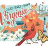 Virginia card from the 50 States series illustrated and hand-lettered by Chandler O'Leary