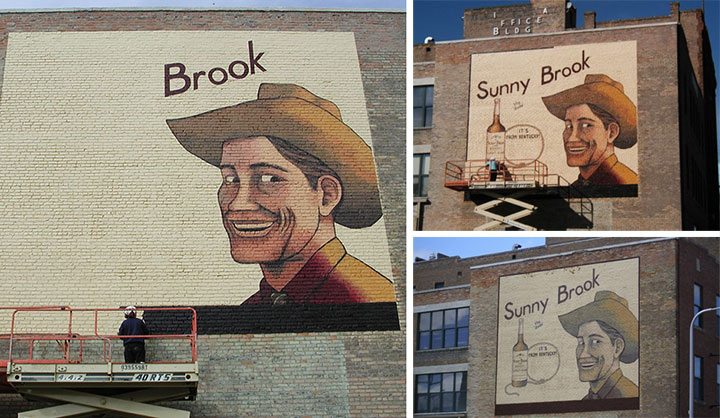 Sunny Brook "ghost sign" restoration by Chandler O'Leary