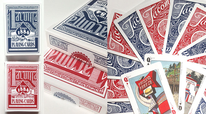 Tacoma Playing Cards lettered and illustrated by Chandler O'Leary