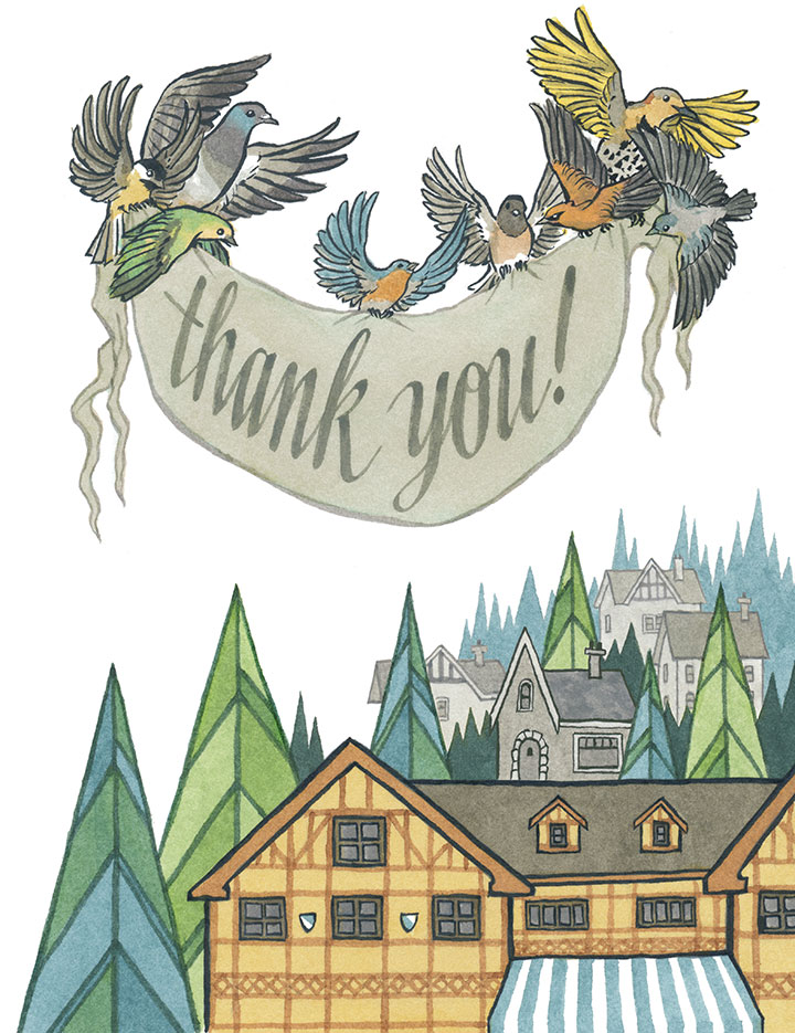 Thank You illustration by Chandler O'Leary