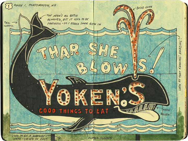 Yoken's sign sketch by Chandler O'Leary