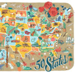 Detail of 50 States map illustration by Chandler O'Leary