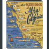 California Missions Map sketchbook print by Chandler O'Leary
