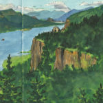 Columbia River Gorge sketchbook print by Chandler O'Leary
