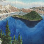 Crater Lake sketchbook print by Chandler O'Leary