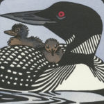 Detail of Common Loon card by Chandler O'Leary