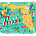 Detail of Florida illustration by Chandler O'Leary