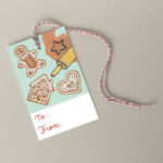 Gingerbread holiday gift tags by Chandler O'Leary