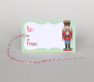 Holiday gift tags illustrated and hand-lettered by Chandler O'Leary