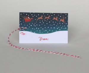 Holiday gift tags illustrated and hand-lettered by Chandler O'Leary