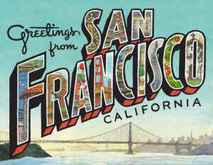 Greetings from San Francisco card by Chandler O'Leary