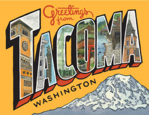 Greetings from Tacoma card by Chandler O'Leary