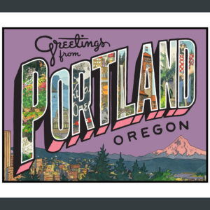 "Greetings From Portland" illustration by Chandler O'Leary