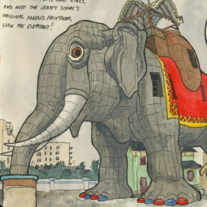 Lucy the Elephant sketchbook print by Chandler O'Leary